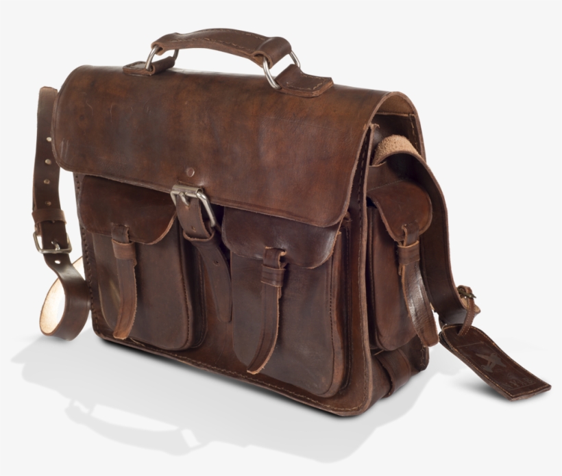 Hand Crafted Leather Briefcase, Aka 'the Indiana Jones - Leather, transparent png download