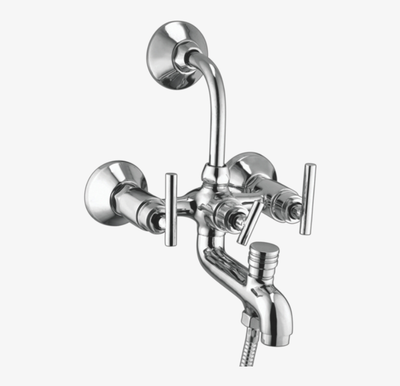 Ii 41 Wall Mixer 3 In 1 With L Bend - Tap, transparent png download