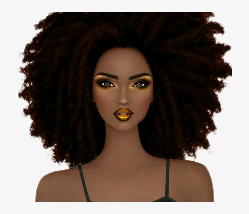 Blackpower Tumbrl Tumblrgirl Girl Curly Draw - Dibujo Mujeres Negras, transparent png download