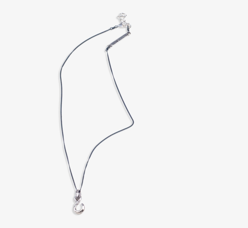Fish Hook Necklace Silver Slide - Sketch, transparent png download