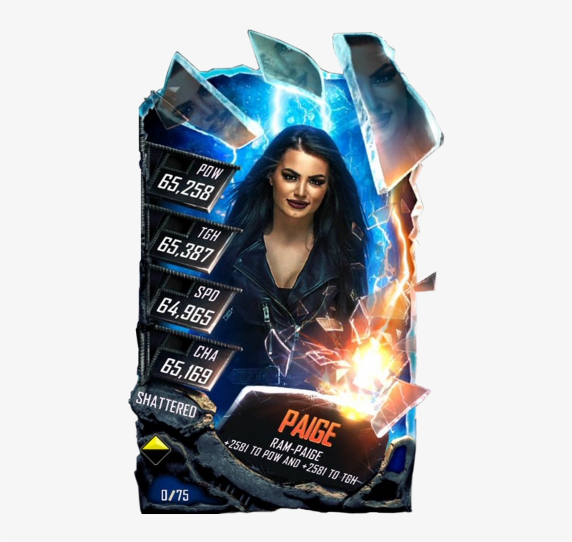 Paige S5 24 Shattered - Wwe Supercard Shattered Cards, transparent png download