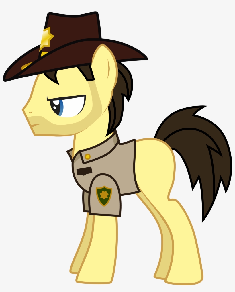 Rick Grimes Drawing - Walking Dead Rick Pony, transparent png download