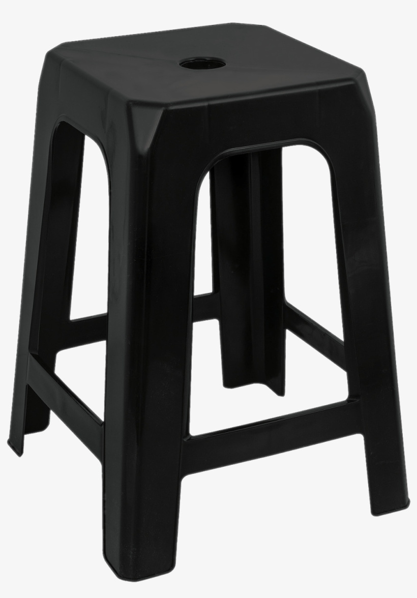 Black Plastic Stool - Plastic Stool Png, transparent png download