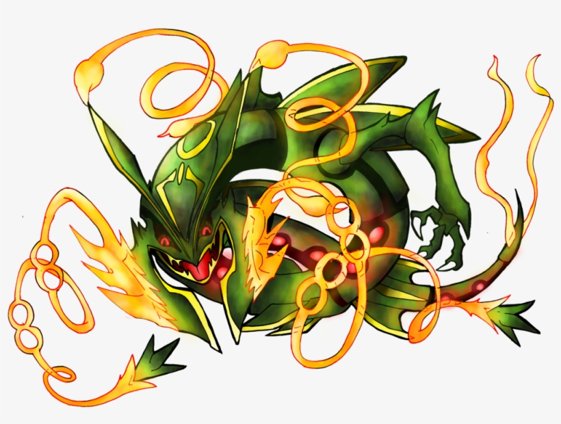 1064 X 751 3 - Mega Rayquaza No Background, transparent png download