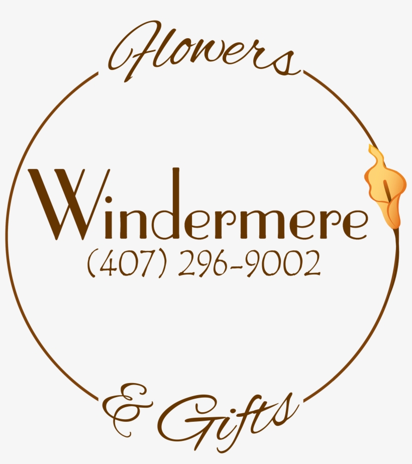 Windermere Flowers & Gifts - Calligraphy, transparent png download