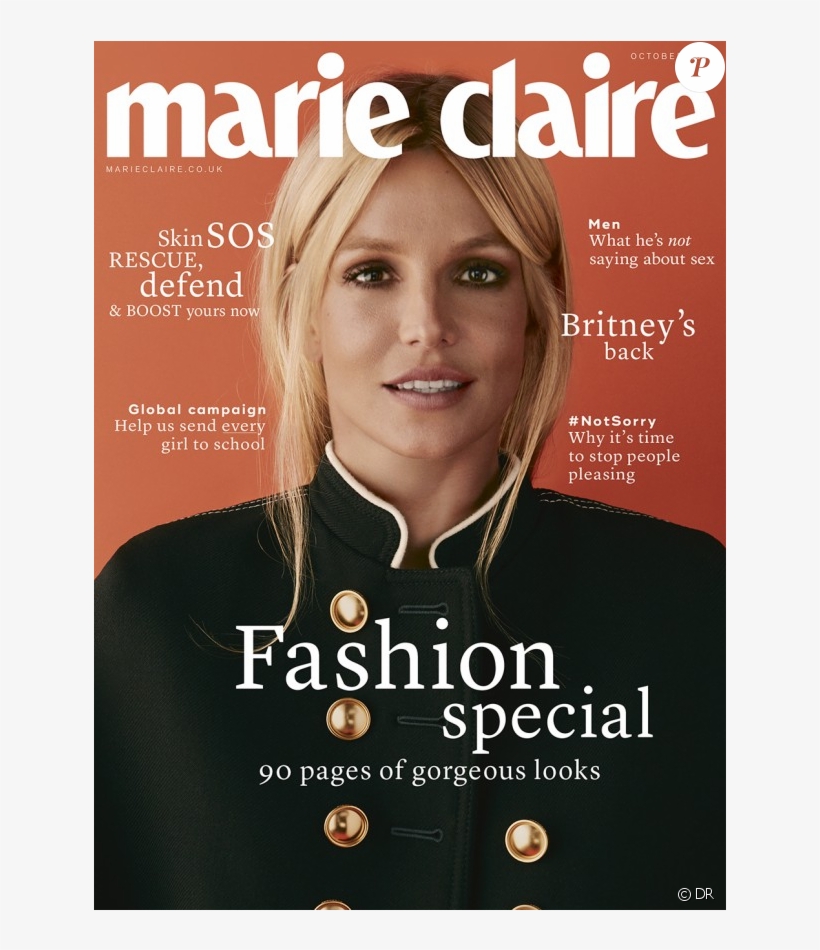 Britney Spears Fait La Une Du Magazine Marie-claire, - Marie Claire, transparent png download