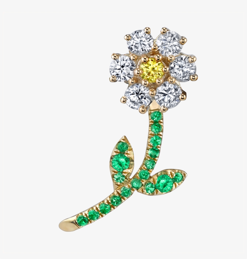 Diamond Goldie Flower Earring - Engagement Ring, transparent png download