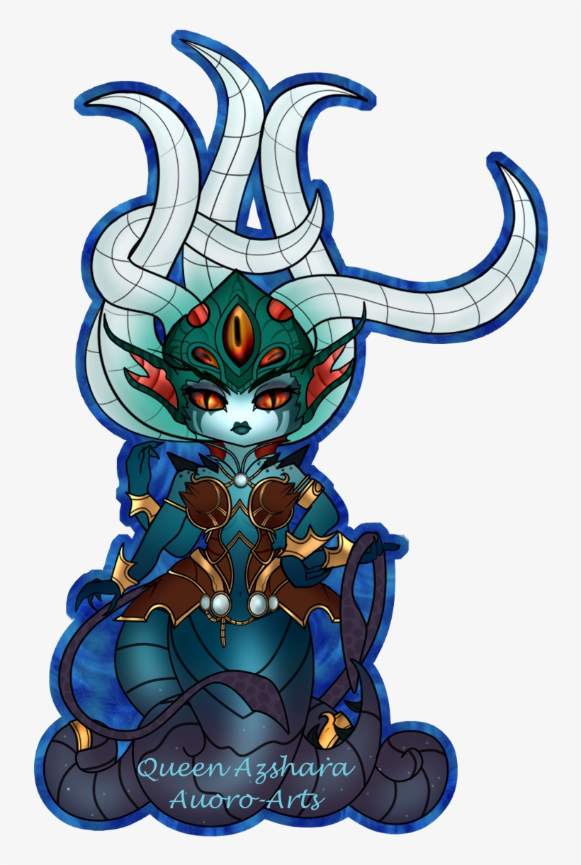 Queen Azshara Chibi - Illustration, transparent png download