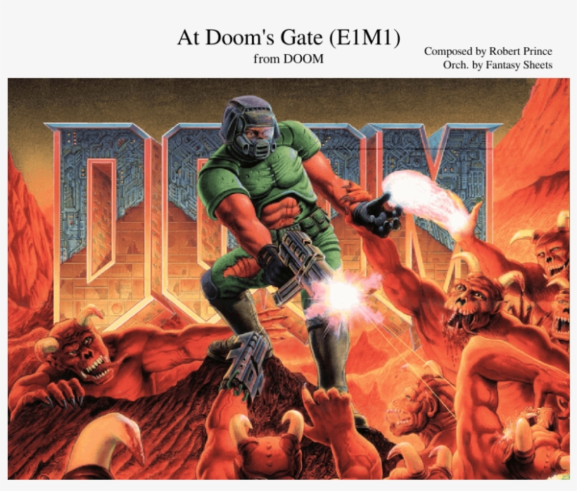 At Doom's Gate - Doom 1993 Cover Art, transparent png download