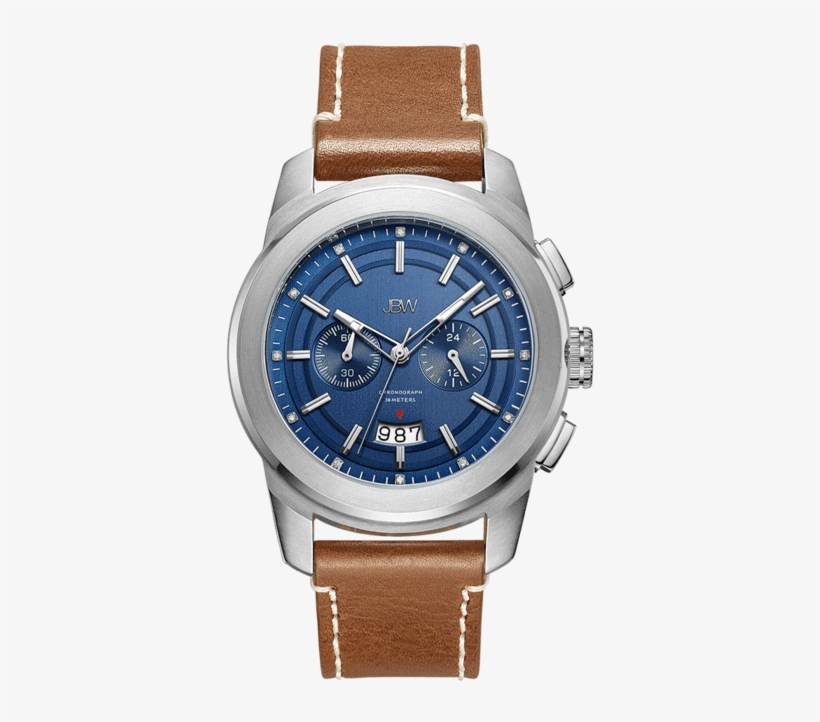 Jbw Mohawk J6352d Stainless Steel Brown Leather Diamond - Jbw J6352e, transparent png download