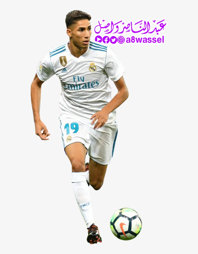 Real Madrid Png - Achraf Hakimi 2018 Png, transparent png download