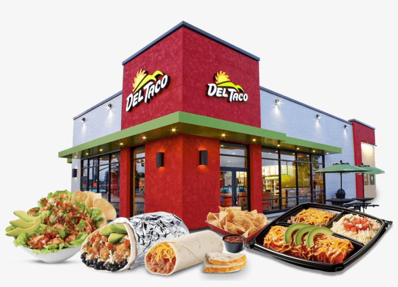 Del Taco Or Taco Bell - Fast Food In Png Text, transparent png download