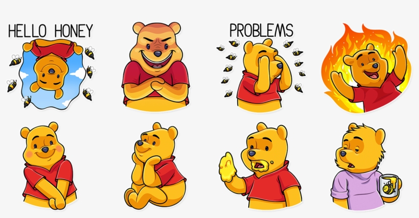 Add The Stickers On Telegram - Winnie The Pooh Telegram Stickers, transparent png download