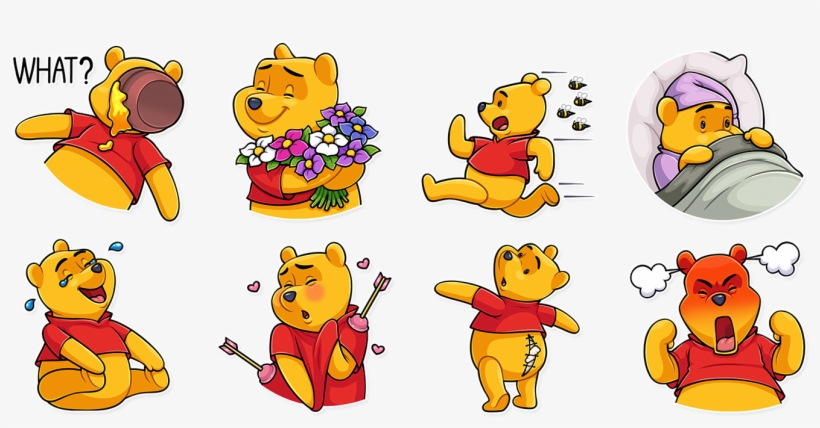 Add The Stickers On Telegram - Telegram Winnie The Pooh Stickers, transparent png download