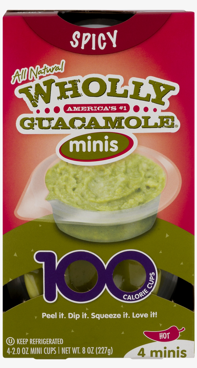 Wholly Guacamole® Spicy Guacamole Minis 4-2 - Wholly Guacamole Spicy Minis, transparent png download