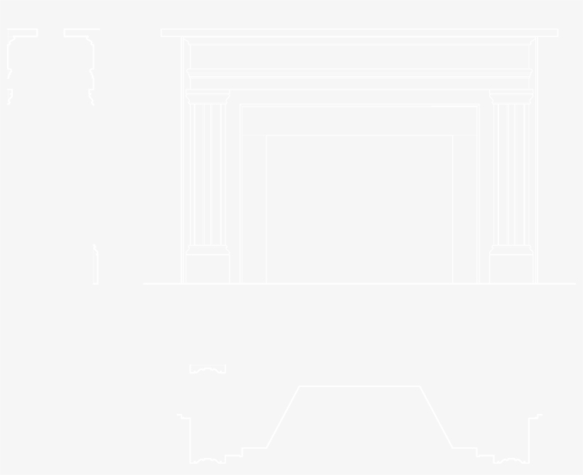 Fireplace 1 With Mouldings - Accor Hotels White Logo, transparent png download