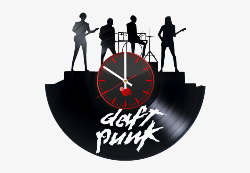 Daft Punk Band Handmade Vinyl Record Wall Clock Big - Daft Punk Ft Jay Z Computerized, transparent png download