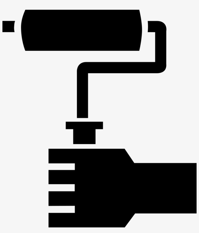 Hand Of A Painter Holding Paint Roller Comments, transparent png download