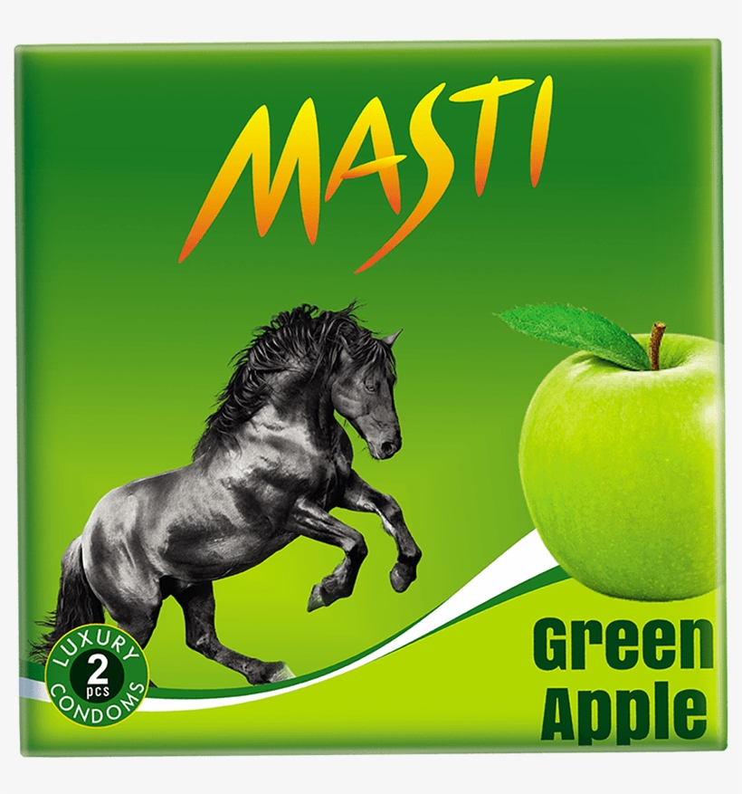Masti Flavored And Colored Condom Green Apple - Granny Smith, transparent png download