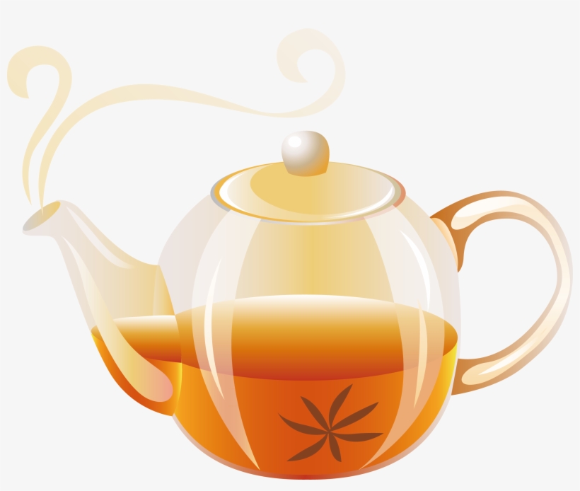 Teapot Vector 2 Kettle - Cup Of Tea Png Vector, transparent png download