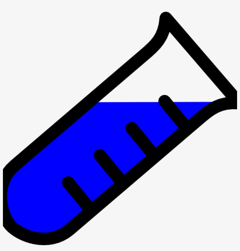 Test Tube Clip Art Blue Test Tube Clip Art At Clker - Test Tube Beakers Clipart, transparent png download