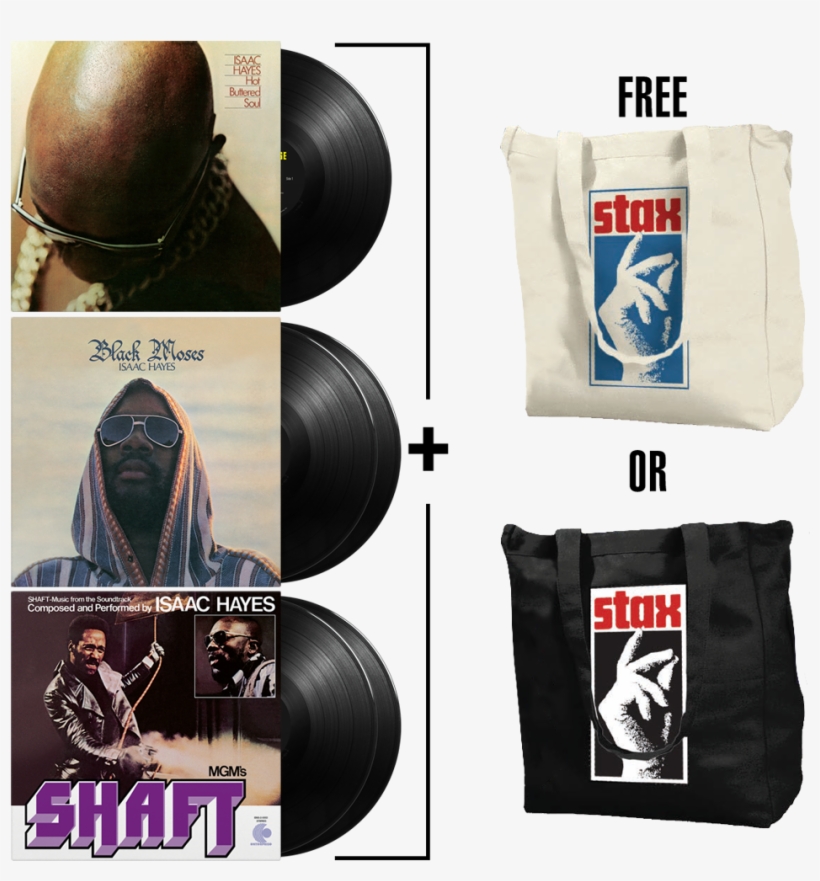 Three Isaac Lps Free Tote Bundle - Isaac Hayes Hot Buttered Soul, transparent png download