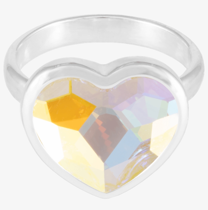 Ring Beloved Heart Aurora Borealis - Heart, transparent png download