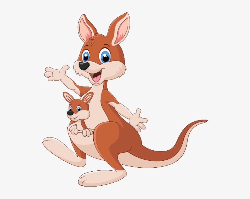 542 X 574 16 - Kangaroo And Joey Clip Art, transparent png download