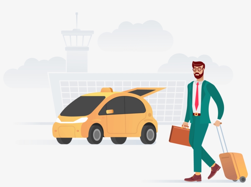 Airport Transport Taxi - City Car, transparent png download