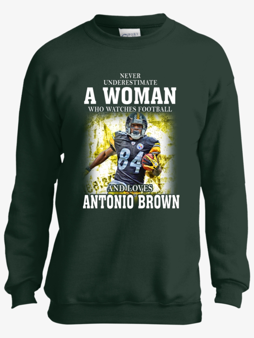 Watches Football And Loves Antonio Brown - 100th Day Of School Teacher Shirt, transparent png download