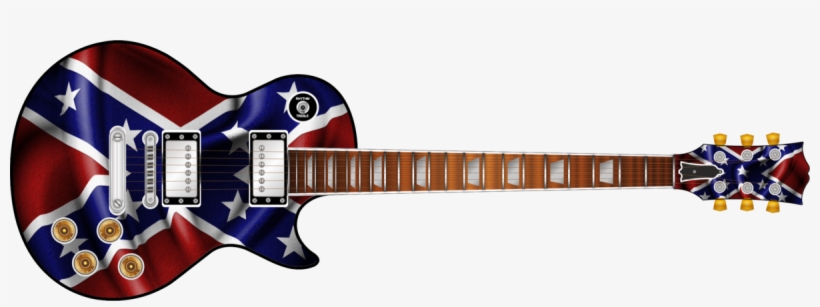 Confederate Flag Guitar Wrap Skin - American Flag Guitar Wrap, transparent png download