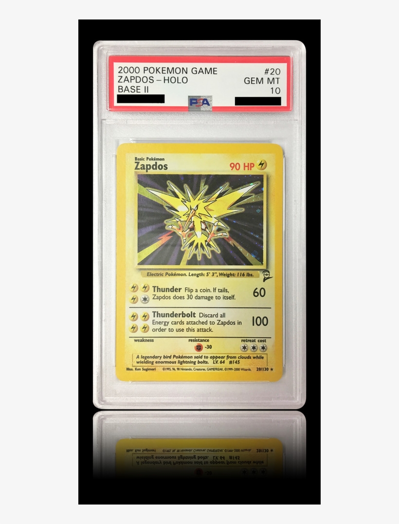 Psa 10 Zapdos 20/130 - Pokemon Cart, transparent png download