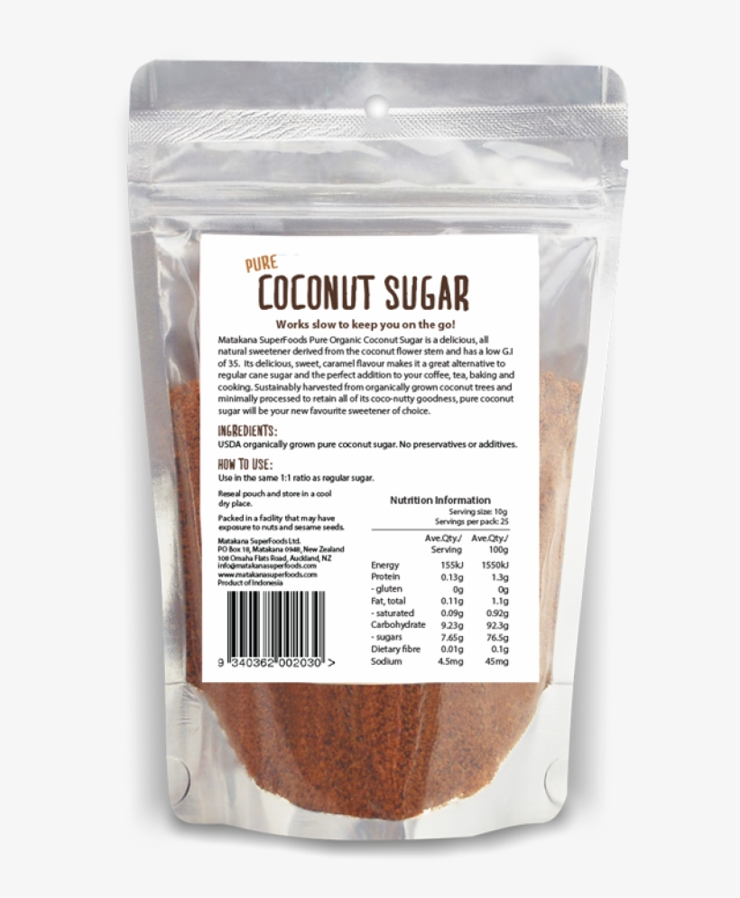 Pure Organic Coconut Sugar - Bratwurst, transparent png download
