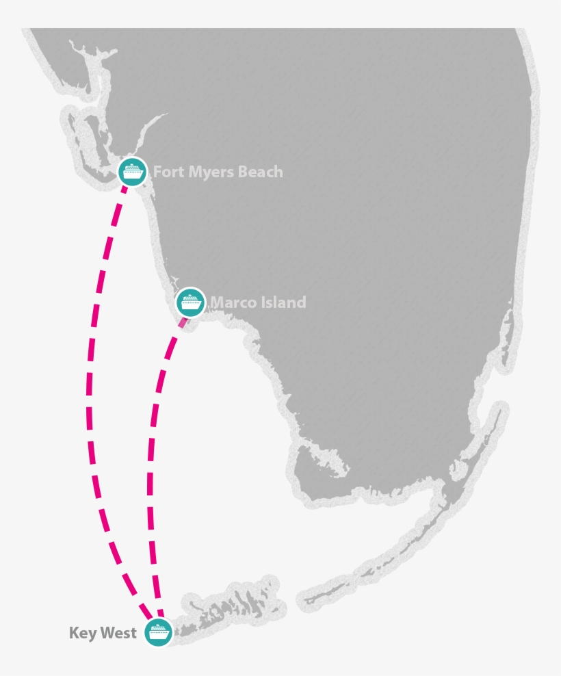 Florida Map Experience Page2 - Key West Express Map, transparent png download