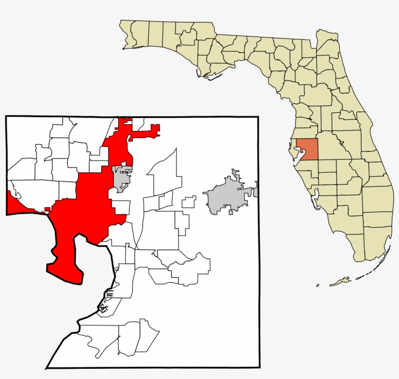 Florida Map Hernando County Beautiful Tampa Florida - Hillsborough County Florida, transparent png download