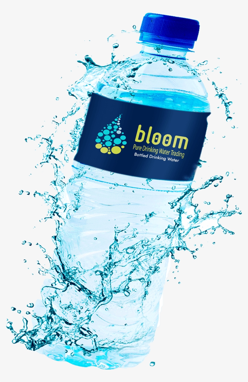 Bloom Drinking Water " - Plastic Bottle, transparent png download