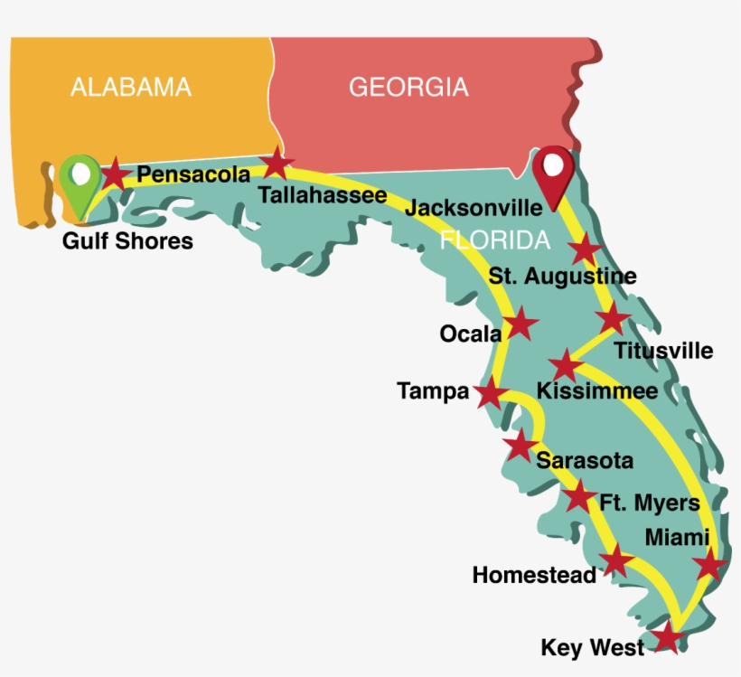 No Matter How Many Times You Visit Florida You Will - Map, transparent png download
