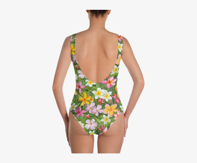 Seamless Colorful Tropical Flowers One-piece Swimsuit - Swimsuit, transparent png download