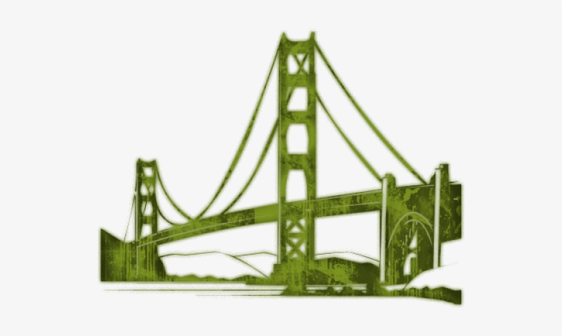 Bridge Clipart Golden Gate Bridge - Golden Gate Bridge Dessin, transparent png download