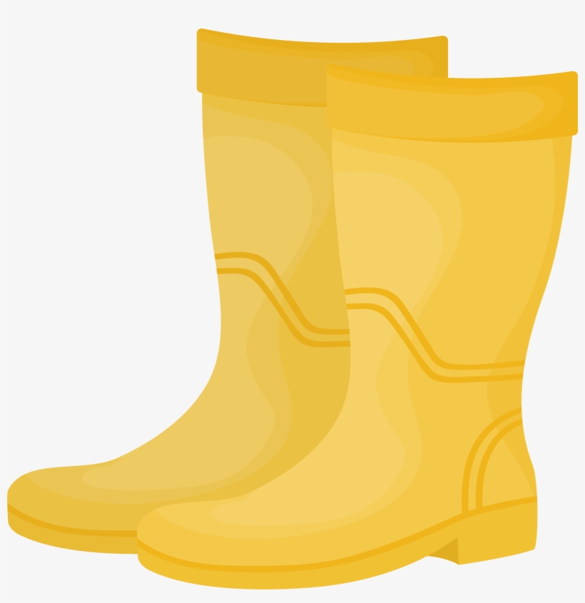 Yellow Wellington Boot - Bottes De Pluie Png, transparent png download