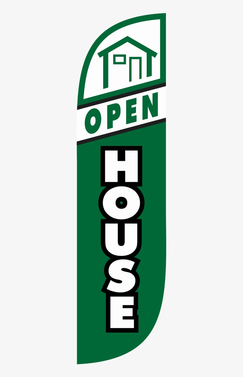 5ft Open House Feather Flag Green - Parallel, transparent png download