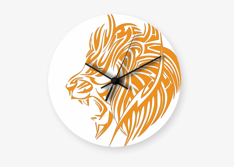 Lion Roar Vector Art Printed Wall Clock Rs - Illustration, transparent png download