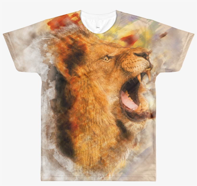 Lion Roar // Ultra Light All Over Printed Men's T Shirt - Llama, transparent png download