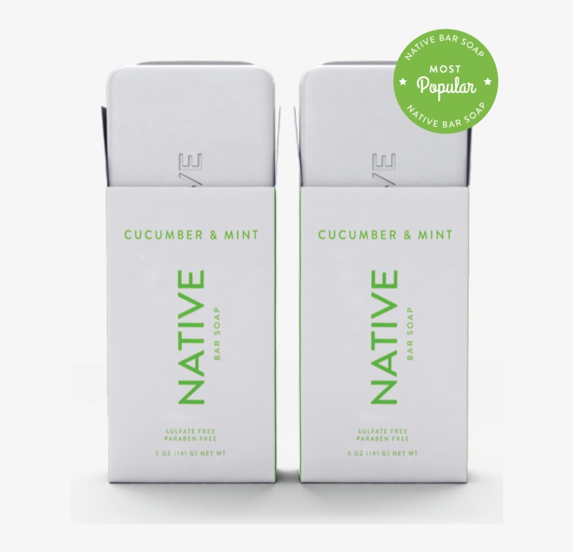 Cucumber & Mint Women's Bar Soap - Native Bar Soap, transparent png download