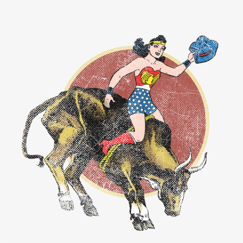 Justice League Bull Rider Men's Tall Fit T-shirt - Illustration, transparent png download