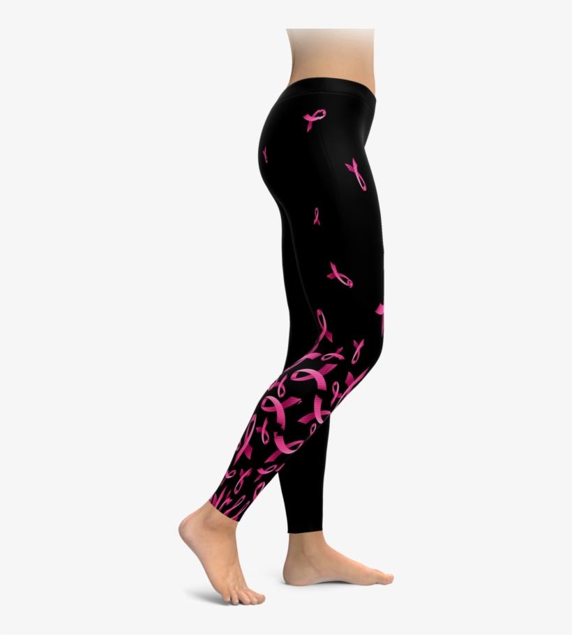 Survivor Ribbon Breast Cancer Awareness Leggings - Tights, transparent png download