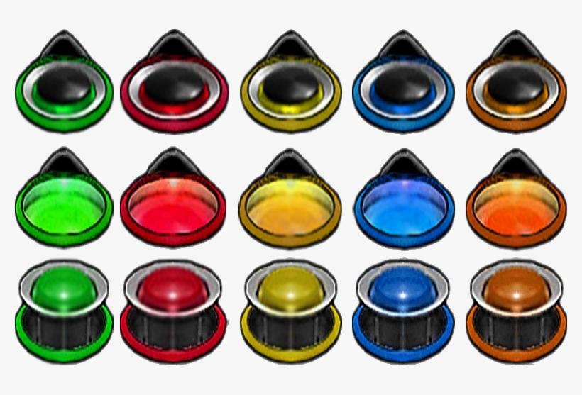 Guitar Hero 5 Theme =[for Fofix 4 ]= - Guitar Hero Fret Buttons, transparent png download