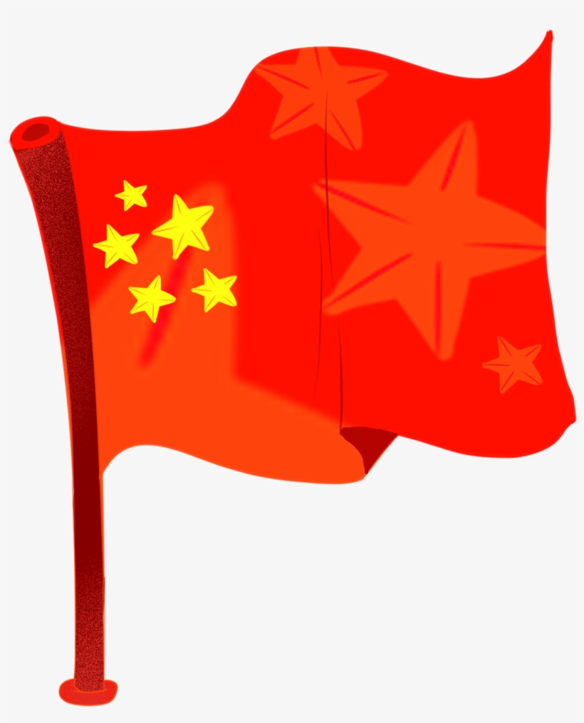 Flag Pointed Star Red Fluttering Png And Psd - Flag, transparent png download