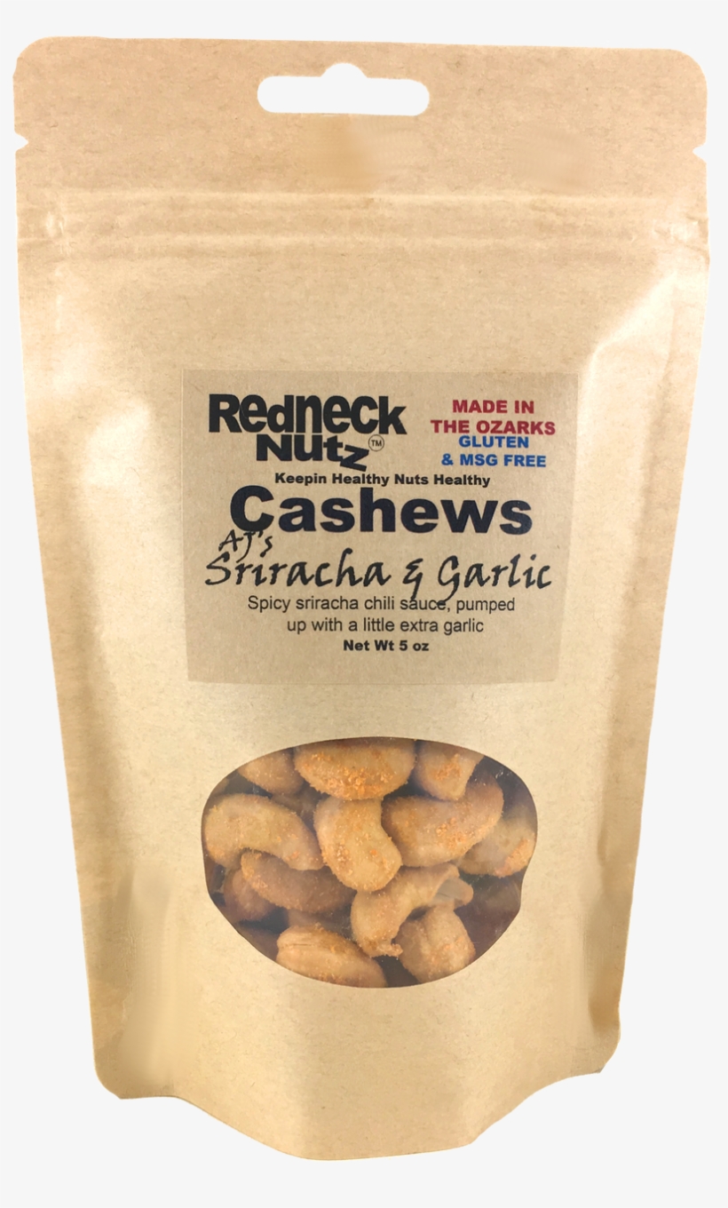 J's Sriracha & Garlic Cashews 5oz Resealable Pouch - Cashew, transparent png download