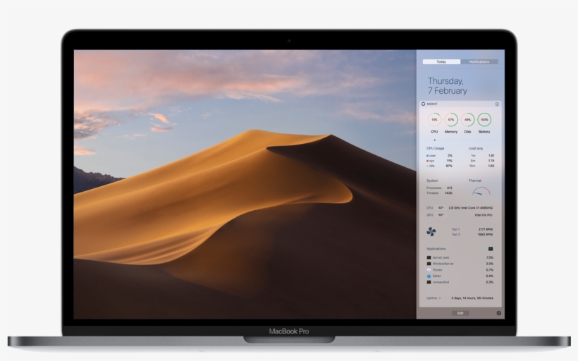 Monitor - Macbook Pro 15 2018 Png, transparent png download